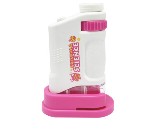 Дитяча іграшка "Мікроскоп" 3108B(Pink) щипці, скло в комплекті