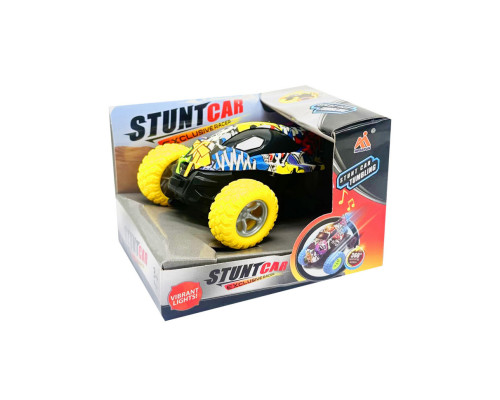 Детская трюковая машинка FL-20610C(Yellow) инерционная, 11 см, оборот на 360°