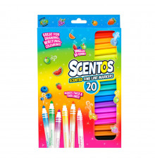 Набір ароматичних маркерів для малювання Тонка лінія Scentos 20435S 20 кольорів