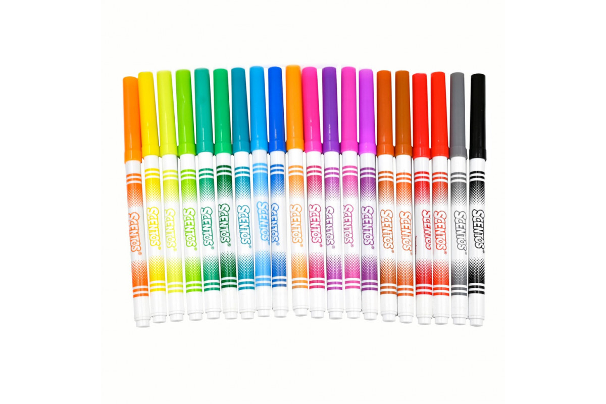 Набір ароматичних маркерів для малювання Тонка лінія Scentos 20435S 20 кольорів