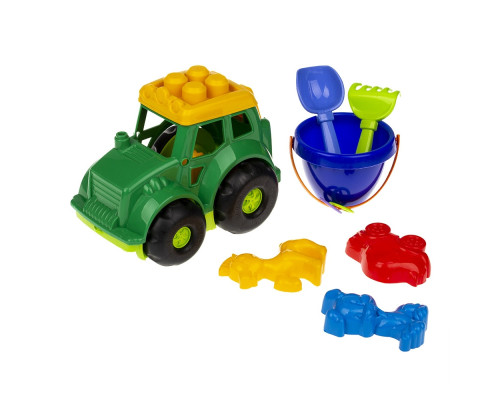 Пісочний набір Трактор "Коник" №3 Colorplast 0220  Зелений