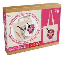 Набор для творчества экосумка-раскраска "Flowers" N0003653, 38х42 см