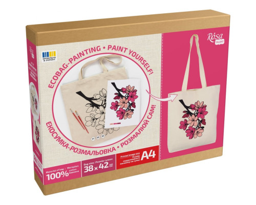 Набір для творчості екосумка-розмальовка "Flowers" N0003653, 38х42 см