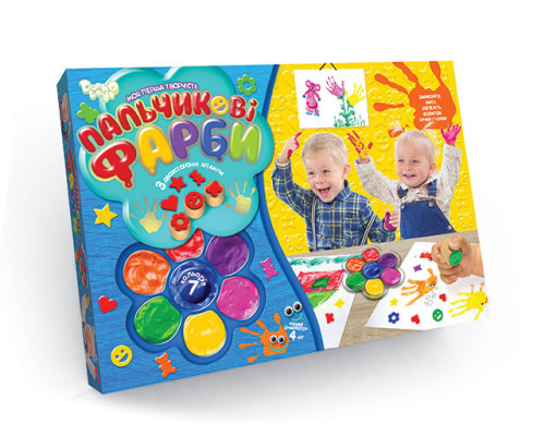 Дитячі пальчикові фарби моя перша творчі сть 6819dt, 7 кольорів в наборі