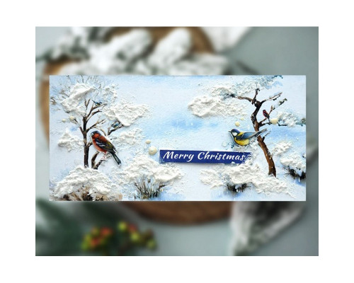Набір для створення 2 шт вітальних листівок на підставках "Зимовий ліс" FDGCK-049, 20 см х 10 см