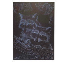 Гравюра А4 "Єнот" ГрА4-16с економ варіант в пакеті 29,7х21 см