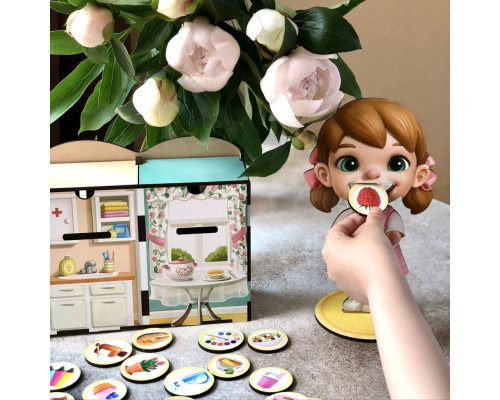 Деревянная настольная игра "Съедобное-несъедобное" Ubumblebees (ПСФ091) PSF091 сортер-комодик