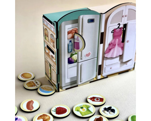 Деревянная настольная игра "Съедобное-несъедобное" Ubumblebees (ПСФ091) PSF091 сортер-комодик