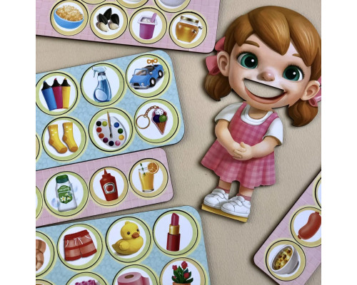 Деревянная настольная игра "Съедобное-несъедобное" Ubumblebees (ПСФ091) PSF091 сортер-комодик