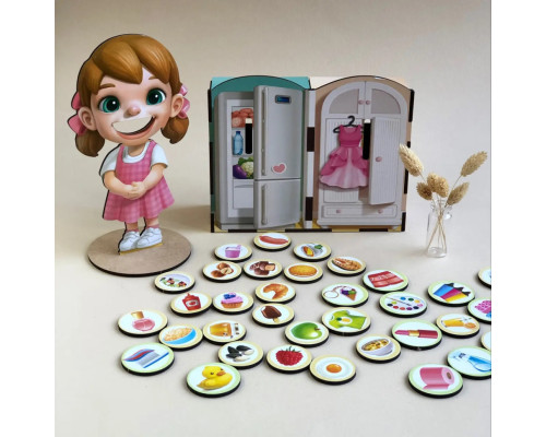 Деревянная настольная игра "Съедобное-несъедобное" Ubumblebees (ПСФ091) PSF091 сортер-комодик