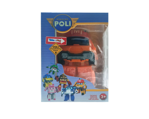 Іграшковий трансформер Робокар Полі 83168 робот + машинка  Помаранчевий