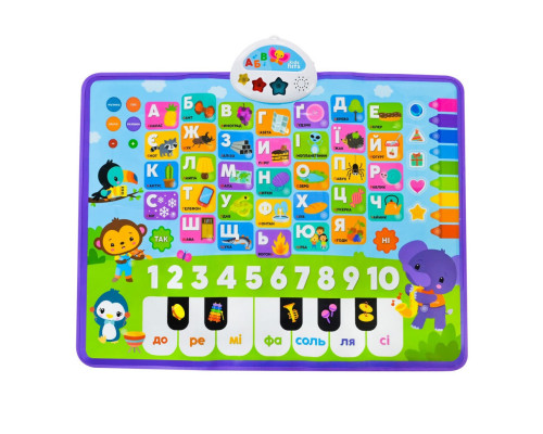 Дитячий обучаючий плакат "Перші знання" KH07/001 українська мова 45 х 60см