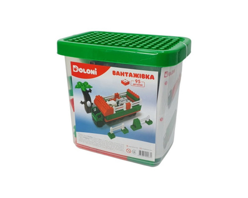 Конструктор "Вантажівка" 013888/10 в пластиковому боксі, 95 деталей