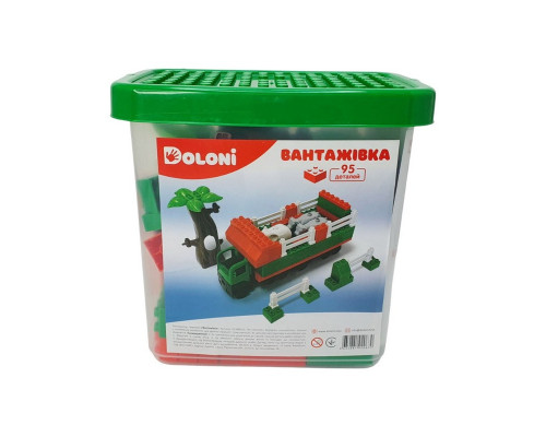 Конструктор "Вантажівка" 013888/10 в пластиковому боксі, 95 деталей