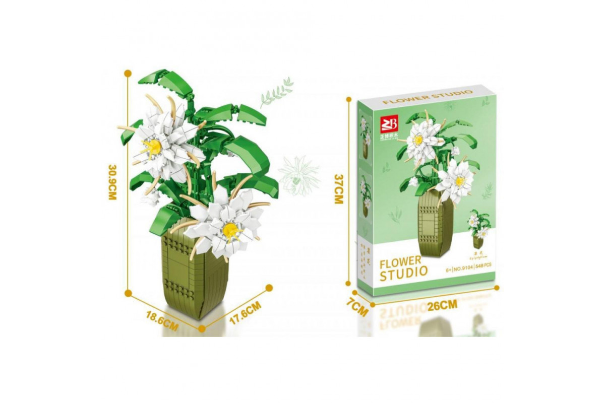 Дитячий конструктор "Квіти Epiphyllum" Flower Studio 9104A 571 деталь
