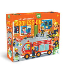 Пазл дитячий "Професії. Пожежник" 300702, 150 елементів