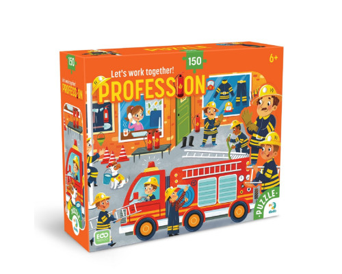 Пазл дитячий "Професії. Пожежник" 300702, 150 елементів