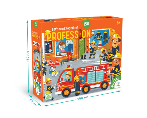 Пазл дитячий "Професії. Пожежник" 300702, 150 елементів