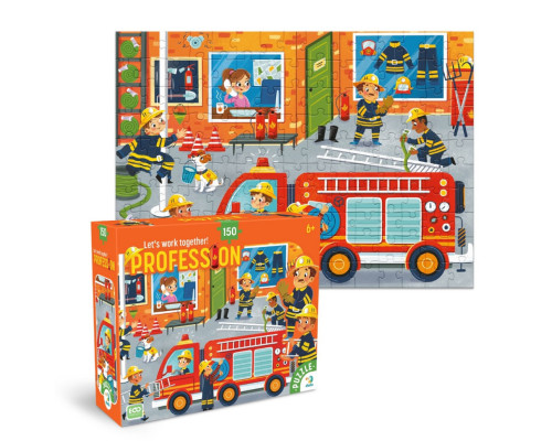 Пазл дитячий "Професії. Пожежник" 300702, 150 елементів