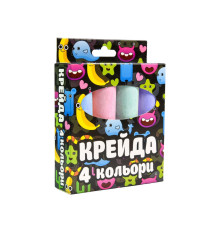 Крейда для малювання на асфальті 50115ST 4 штуки, різнокольорова