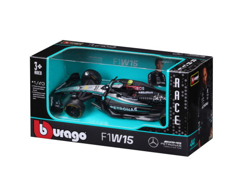 Коллекционная автомодель Mercedes-AMG F1 W15 Performance (2024) Bburago 18-38208, 1:43 масштаб