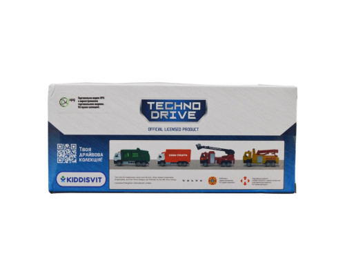 Автомодель игровая VOLVO ГАЗОВОЗ UPG TechnoDrive 250301, 11 см
