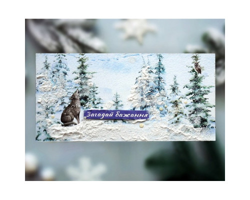 Набір для створення 2 шт вітальних листівок на підставках "Зимові казки" FDGCK-048, 20 см х 10 см
