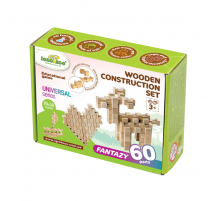 Дерев'яний конструктор "Фантазія" Igroteco 900057, 60 деталей Дерев'яний конструктор "Фантазія" Igroteco 900057, 60 деталей