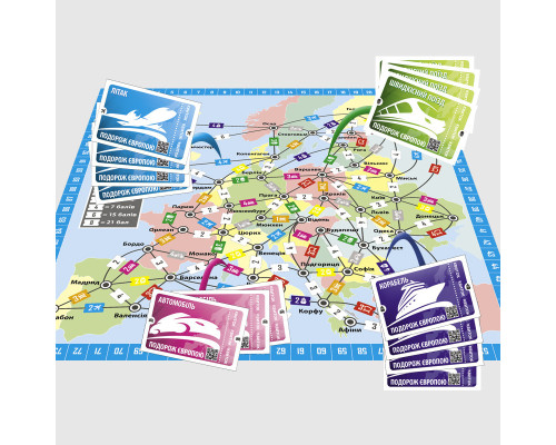 Настільна гра Подорож Європою Arial 910275 укр. мовою