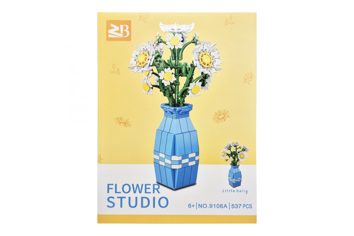 Дитячий конструктор "Квіти Ромашка" Flower Studio 9106A 537 деталей