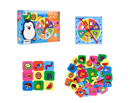 Настольная игра "Кто, что ест?" 30547 на украинском языке