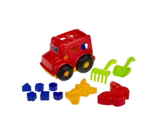 Сортер-автобус "Бусик" №2 Colorplast 0251 Красный