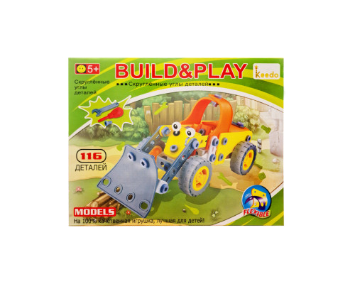 Конструктор дитячий Build&Play "Бульдозер" Keedo J-108A, 116 елементів