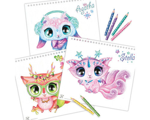 Набір для творчості Скетчбук: Зіркові друзі Nebulous Stars 11141 з олівцями