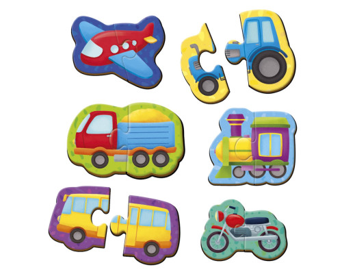 Дитячі магнітні пазли "Транспорт" VT1733-02, 6 картинок