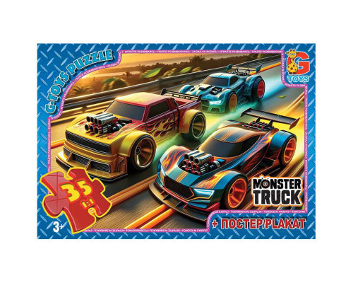 Пазли дитячі "Монстер траки" MT181, 35 елементів