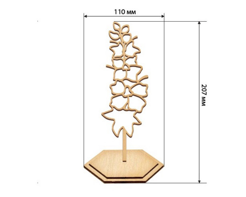 Набор для витражной живописи по номерам "Дельфиниум" FDSGK-020