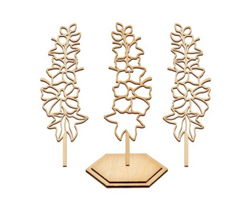 Набор для витражной живописи по номерам "Дельфиниум" FDSGK-020