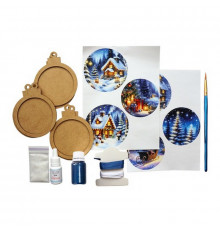 Творчий набір для створення 3-х ялинкових прикрас "Fairytale Christmas" FDCKW-051