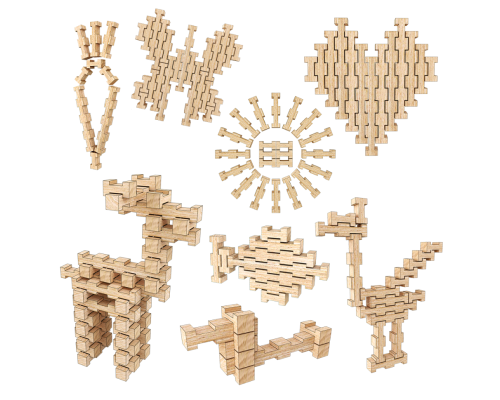 Деревянный конструктор "Фантазия" Igroteco 900033, 240 деталей