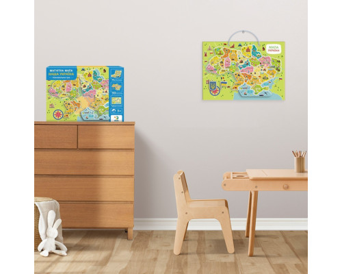 Розвиваюча гра "Магнітна мапа України" 200268 30 магнітних елементів