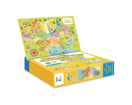 Розвиваюча гра "Магнітна мапа України" 200268 30 магнітних елементів