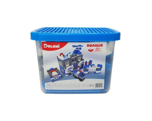 Конструктор "Поліція" 013888/02 в пластиковому боксі, 231 деталь
