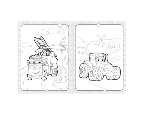 Розмальовка дитяча Кумедні машинки КЕНГУРУ 1489003 для найменших