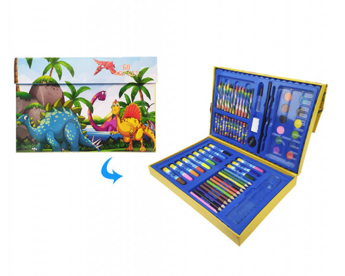 Детский набор для рисования MK 3226 в чемодане Динозавры