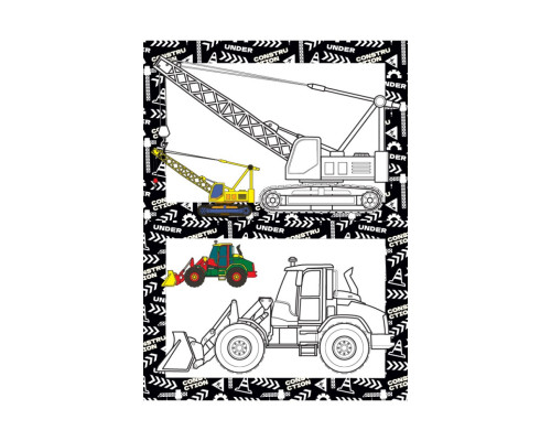 Книжка розмальовка "Будівництво" РМ-48-53 с цветными подсказками