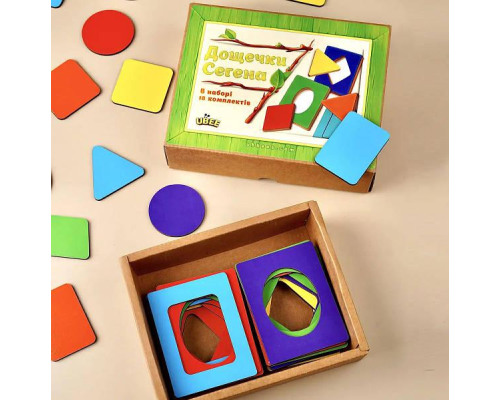 Вкладиші Дошки Сегена "фігури, кольори" (ПСД212) PSD212