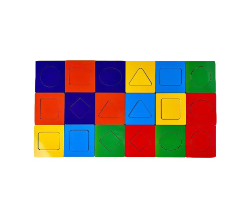 Вкладиші Дошки Сегена "фігури, кольори" (ПСД212) PSD212