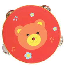 Деревянная игрушка Бубен MD 0367-1 диаметр 15 см Мишка