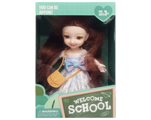 Дитяча лялька "Welcome School" YL605-7/9/10 з сумочкою Синій